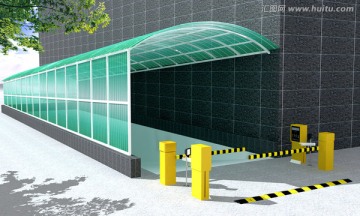 車庫出入口雨棚（未分層）