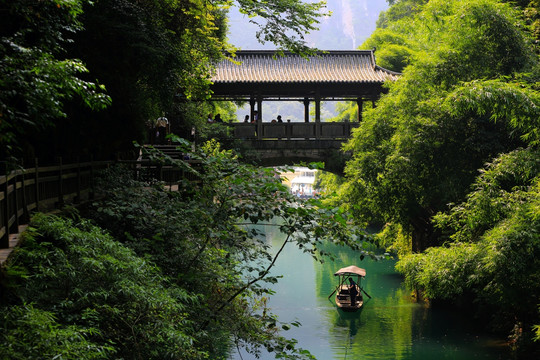 帆船 桥梁 竹海