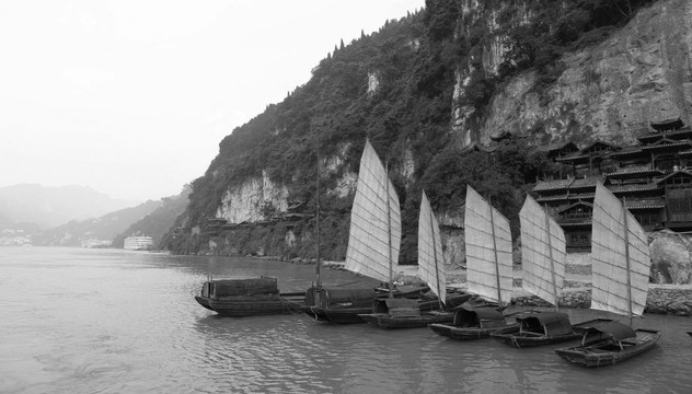 三峡人家 帆船