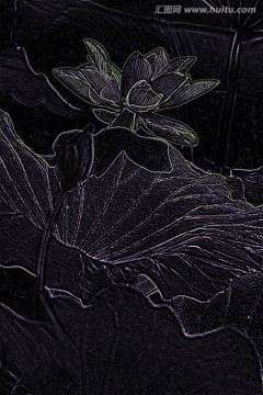 裝飾圖案 荷花素材