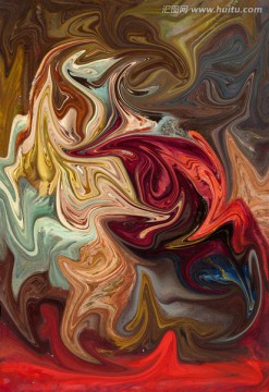 液态抽象油画