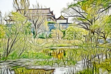 抽象風(fēng)景畫(huà) tif不分層
