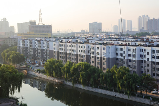 秦皇岛市区俯瞰 住宅建筑