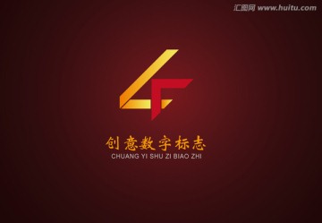 数字4logo 字母K