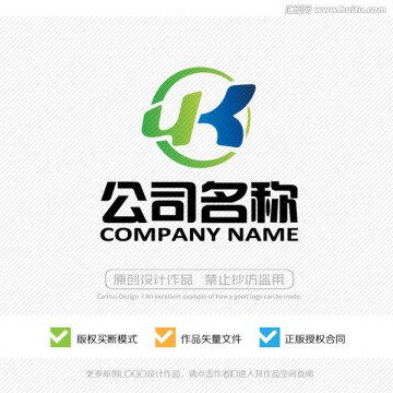 yk字母 标志设计 LOGO