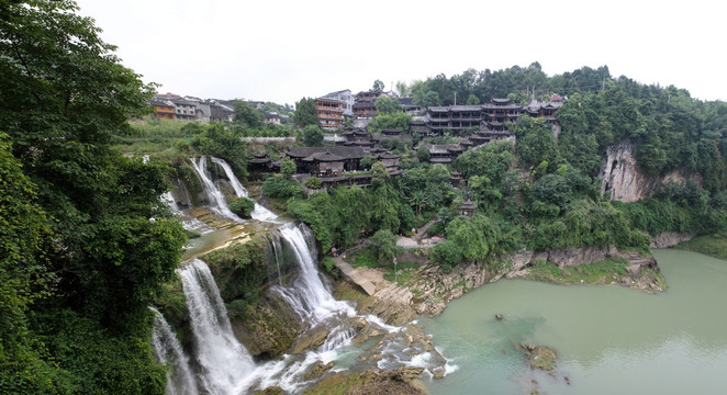 芙蓉镇大瀑布全景