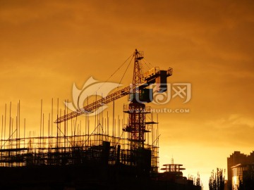 建筑工地 塔吊