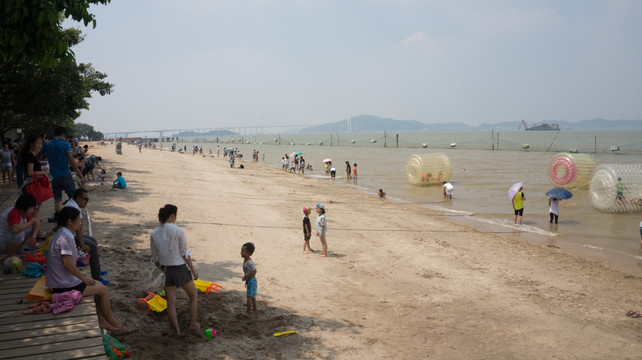 南沙天后宫海边