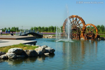 水车 水景