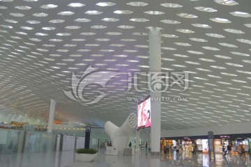 深圳机场T3航站楼候机厅内景