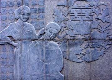 中国古代婚俗雕塑