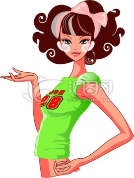 運(yùn)動(dòng)美女矢量
