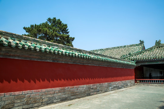北京天坛公园城墙