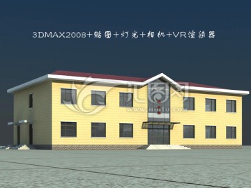 办公楼3D模型效果图