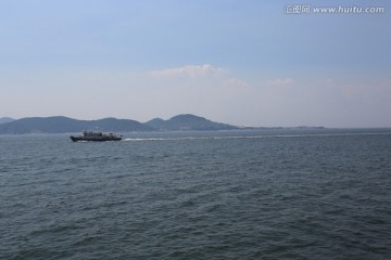 大海 轮船 海岛