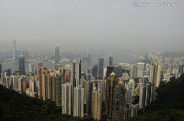 香港维多利亚港俯视