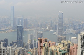 香港维多利亚港俯视