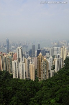 香港维多利亚港俯视