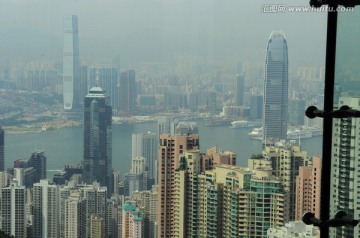 香港维多利亚港俯视