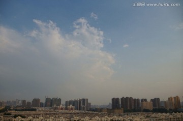 河南郑州住宅楼群天际线