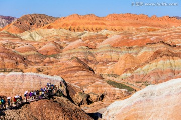 张掖丹霞地质公园风景1号观景台