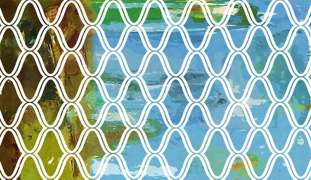 酒店抽象油畫