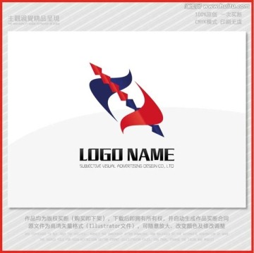 LOGO系列创意抽象图形贯通