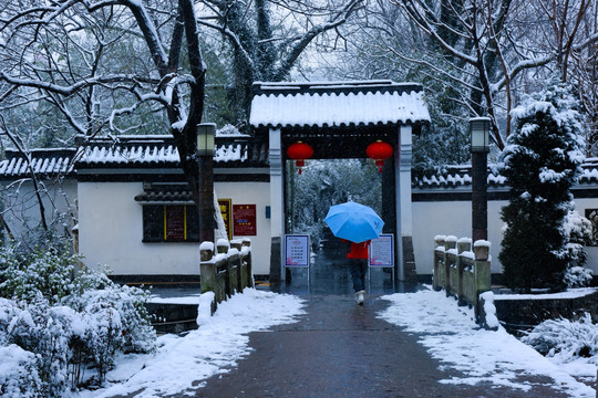 合肥浮庄雪景