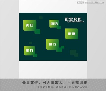 企业文化墙 公司标语 背景模板