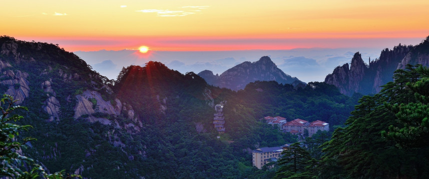 黄山日出 高清