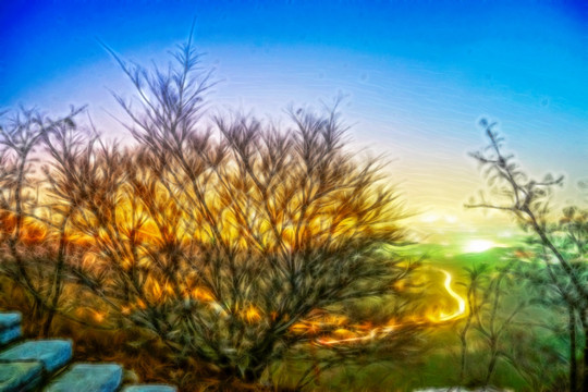 抽象風景畫 不分層