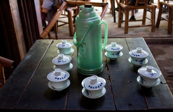 茶馆 茶杯 盖碗茶