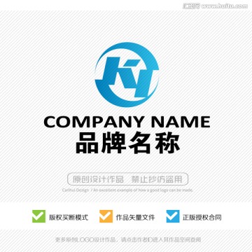 ki字母 标志LOGO设计