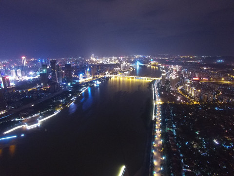 福州江滨夜景远眺