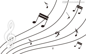 電視背景墻裝飾壁畫 音符