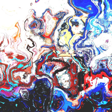 抽象畫 流彩抽象油畫
