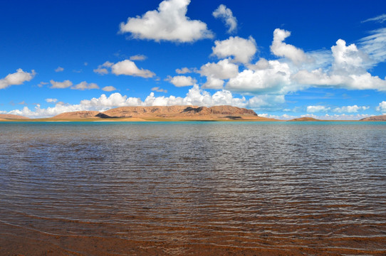 西藏风光 湖光山色 蓝天白云