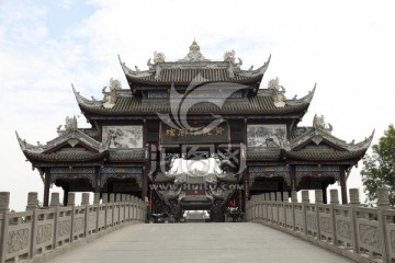 黄龙溪古镇廊桥 成都旅游