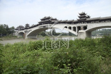 黄龙溪古镇廊桥 古建筑