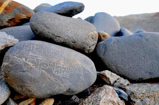 西藏旅游 西藏符号 玛尼堆