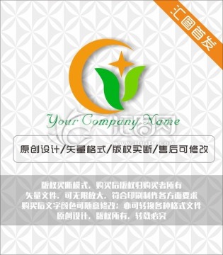 字母G 鮮花LOGO