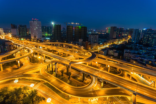 成都二环立交桥夜景