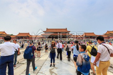 北京故宫太和门前广场