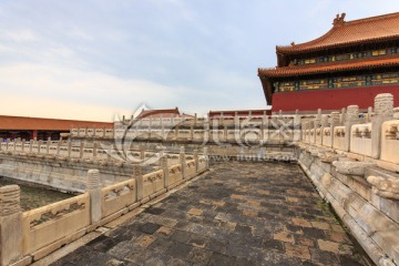 北京故宫太和殿汉白玉栏杆