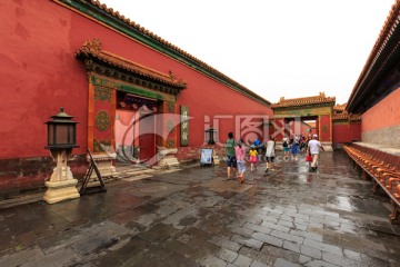 北京故宫红墙宫墙巷子巷道深巷