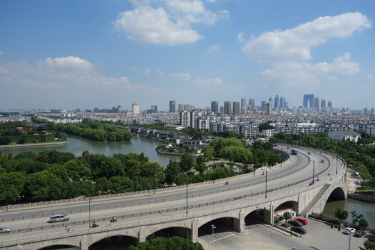 城市风光 觅渡桥全景