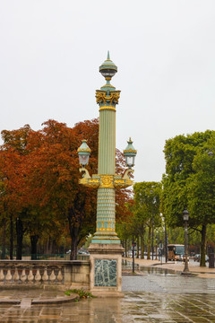 法国巴黎协和广场 灯柱