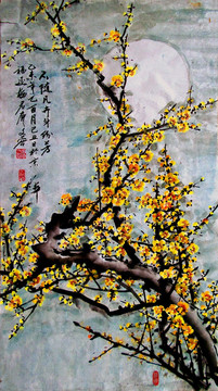 國(guó)畫黃梅花