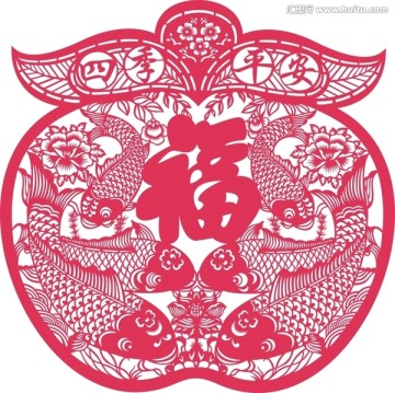 蘋果六條魚福（四季平安）