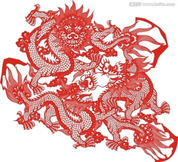 剪紙 龍